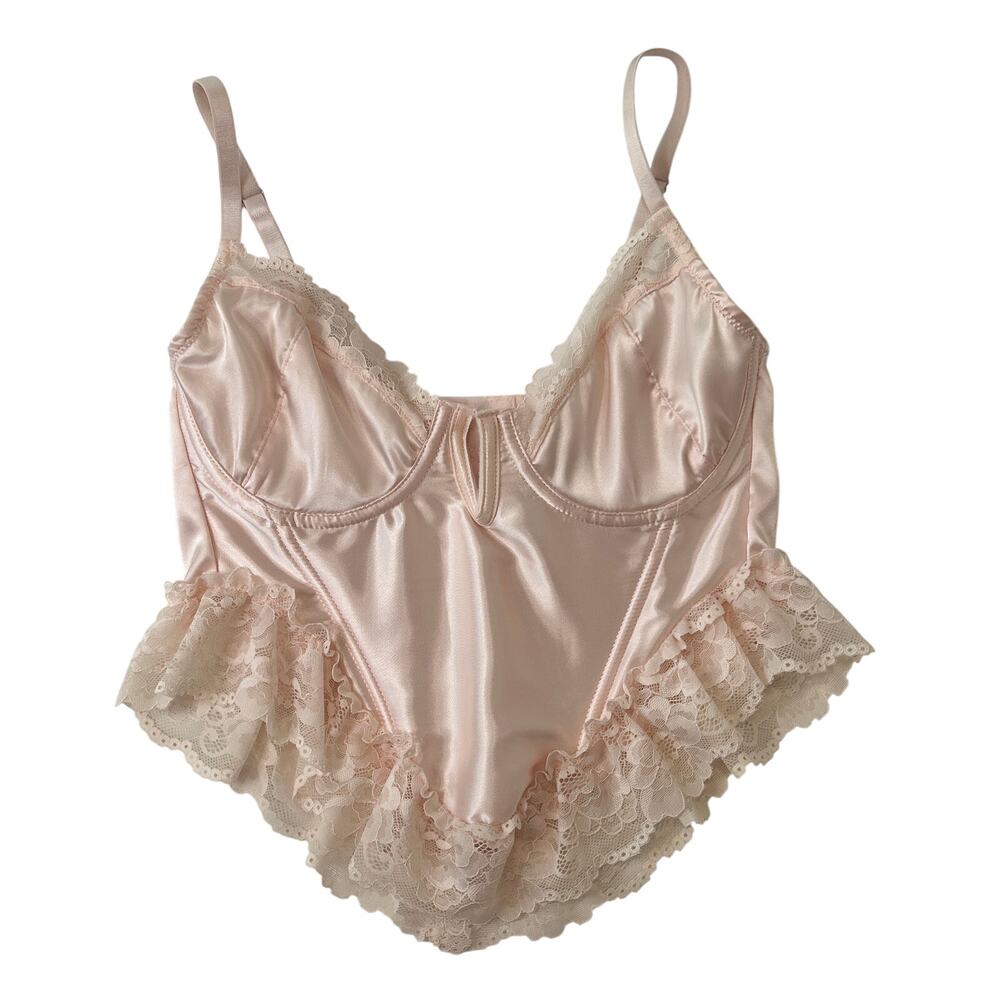 Forever 21 Pink Lace Trim Cami Top